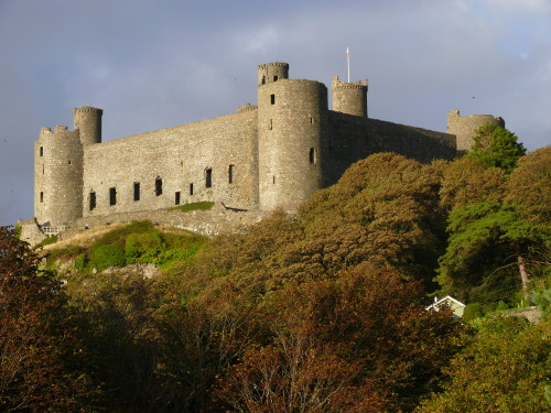 Harlech Castle, as viewed from Royal St. David's Golf Club.