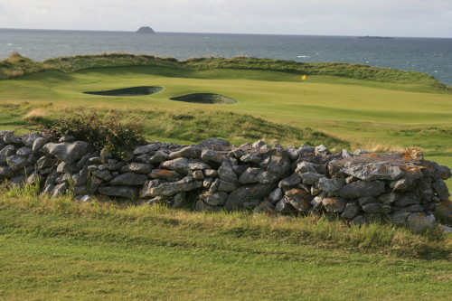 The second green at Tralee Golf Links in Ireland.