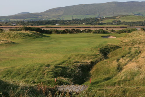 The No. 6 hole at Waterville Golf Links, framed by the Inny River Estuary.