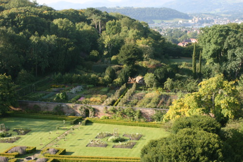 The gardens at Bodysgallen Hall, Llandudno, Wales.