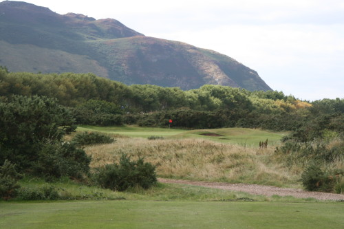 The par 3 15th hole at Conwy Golf Club, Conwy, Wales.