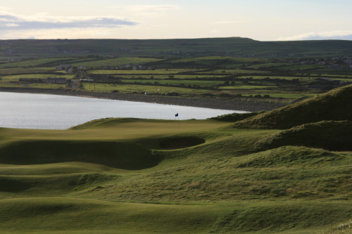 The seventh green at Lahinch Golf Club in southwest Ireland.
