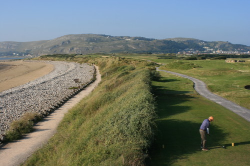 Blaine Newnham tees off on the par 4 No. 10 hole at North Wales Golf Club.