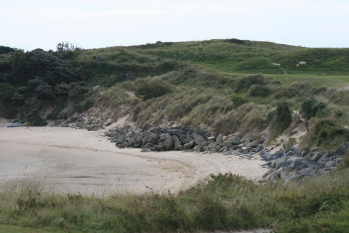 The short par 4 No. 12 hole at Porthmadog Golf Club, Wales.