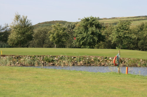 The par 3 sixth hole at Porthmadog Golf Club in North Wales.