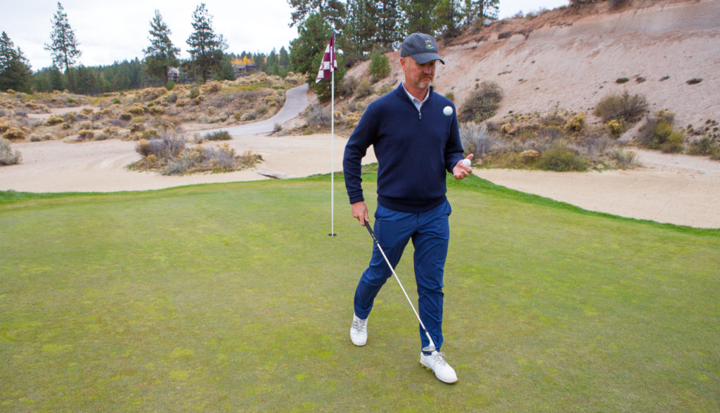 David McLay Kidd excavated an old pumice quarry to create the par 3 “Quarry Hole,” which has become Tetherow's centerpiece. (Carl Davaz)